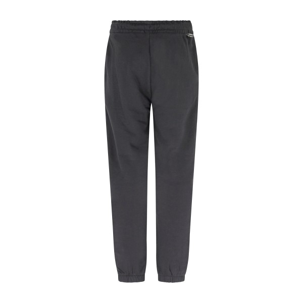 Richmond X - Pantalone tuta nero Fleece con logo ricamato regular fit per uomo