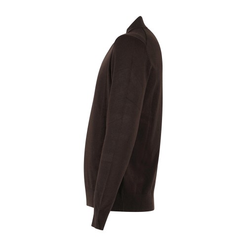 Markup - Polo manica lunga marrone in viscosa slim fit per uomo | mk9900004 2