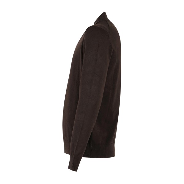 Markup - Polo manica lunga marrone in viscosa slim fit per uomo | mk9900004
