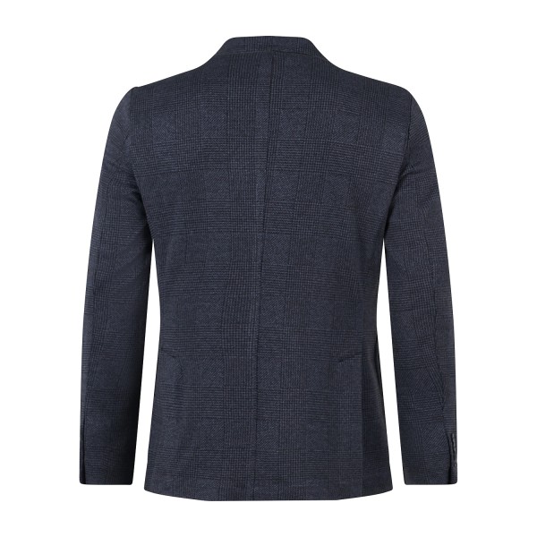 Alessandro Gilles - Giacca blu monopetto jersey in misto cotone lavorazione