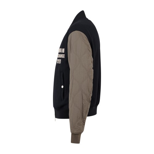 Armani Exchange - Giubbotto multicolore in misto lana con maniche trapuntate 2