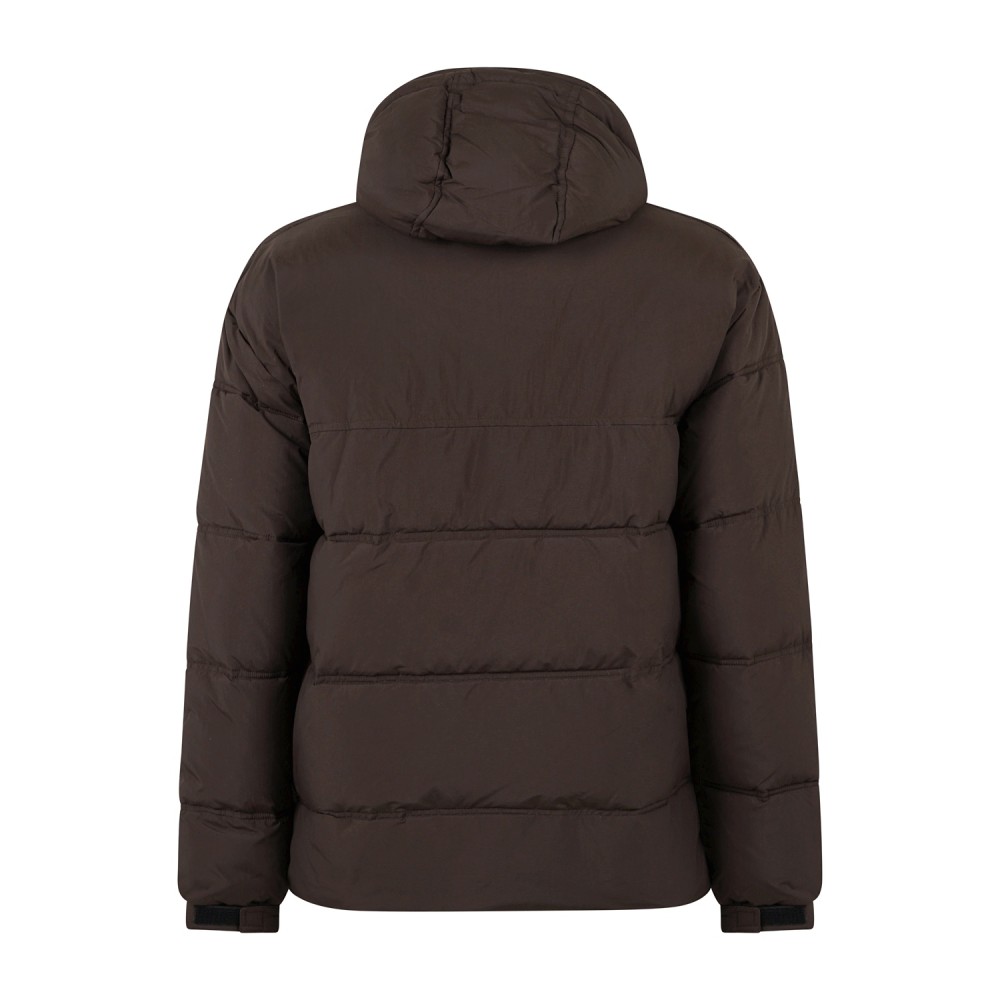 Timberland - Giubbotto marrone idrorepellente con cappuccio relaxed fit per