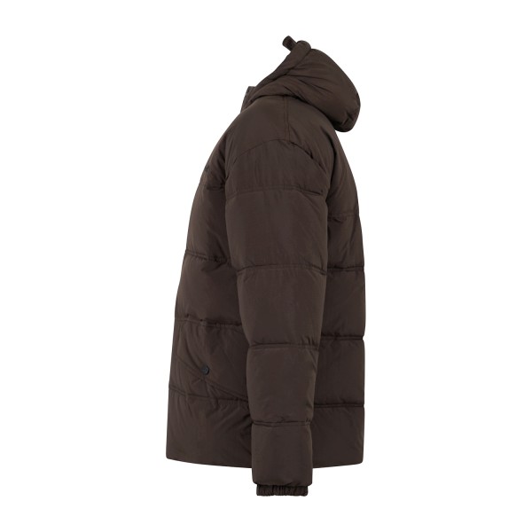 Timberland - Giubbotto marrone idrorepellente con cappuccio relaxed fit per