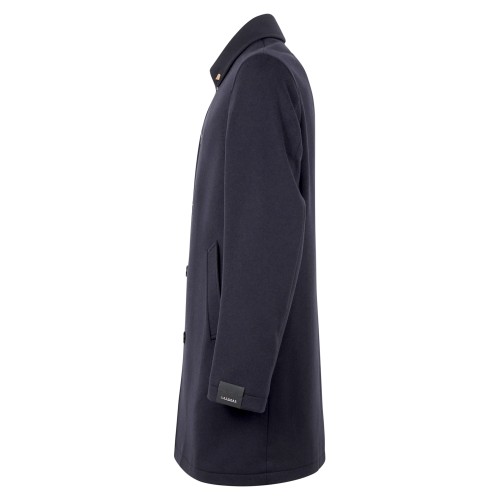 Sartoria Latorre - Cappotto Marco blu monopetto in lana e cashmere per uomo | 2