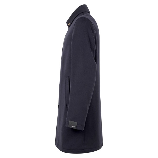 Sartoria Latorre - Cappotto Marco blu monopetto in lana e cashmere per uomo |