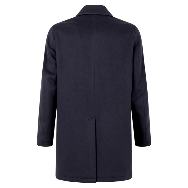 Sartoria Latorre - Cappotto Marco blu monopetto in lana e cashmere per uomo |