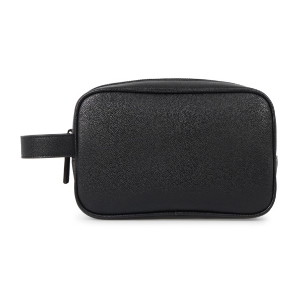 Armani Exchange - Beauty case nero in ecopelle logo metallico per uomo |