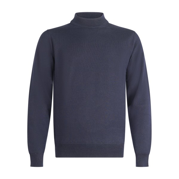 MASQ - Lupetto blu in lana merinos extrafine per uomo | m5625-5004 650blu