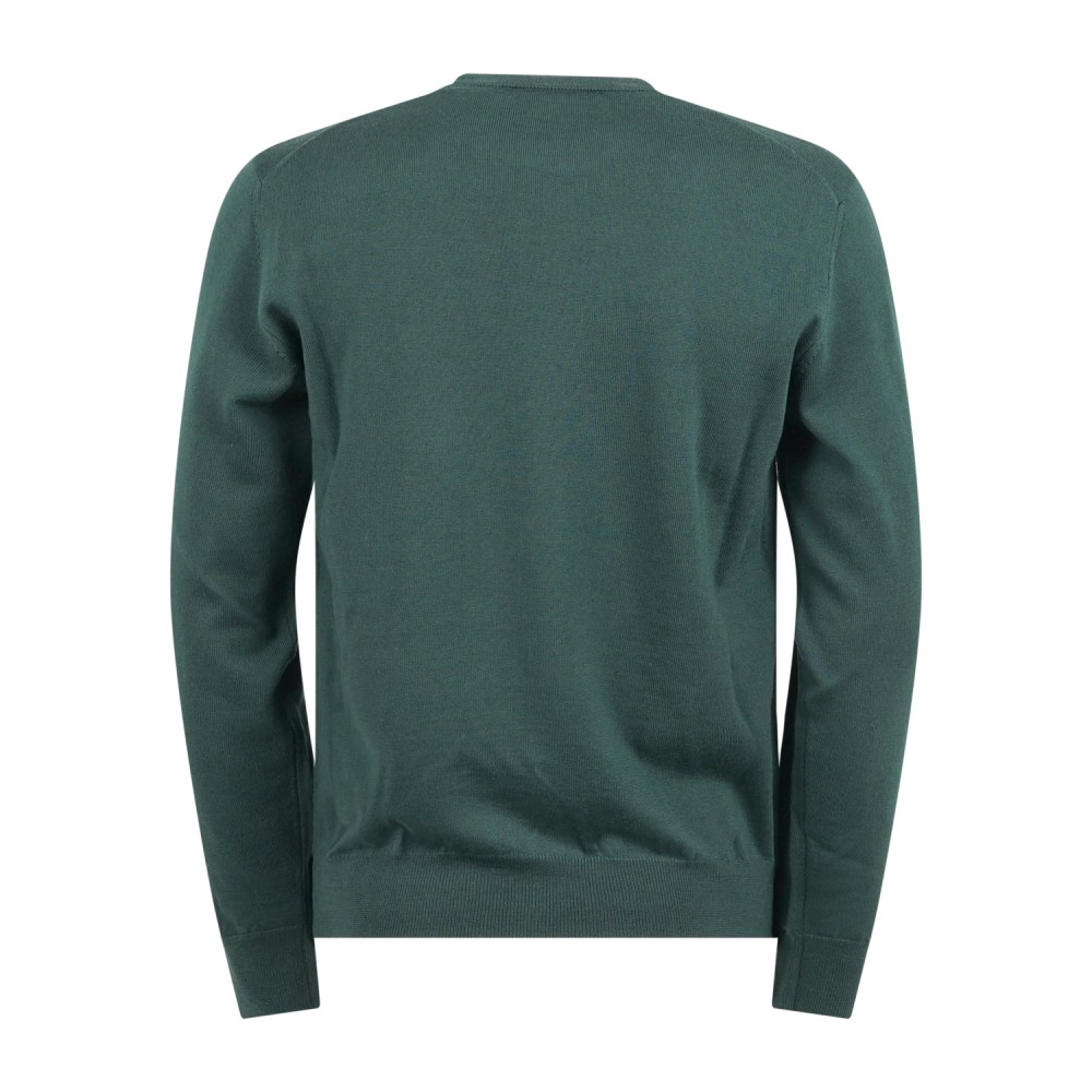 MASQ - Maglione girocollo verde lana merinos extrafine per uomo | m5625-5000