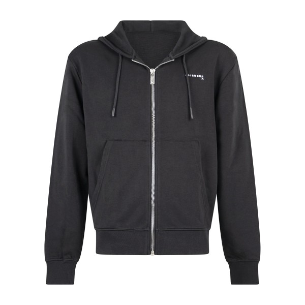 Richmond X - Felpa cappuccio Dayale nera in cotone logo ricamato per uomo |