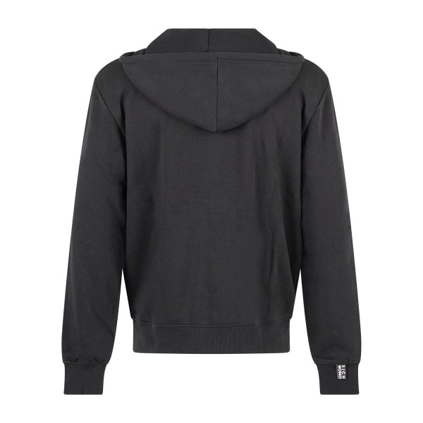 Richmond X - Felpa cappuccio Dayale nera in cotone logo ricamato per uomo |