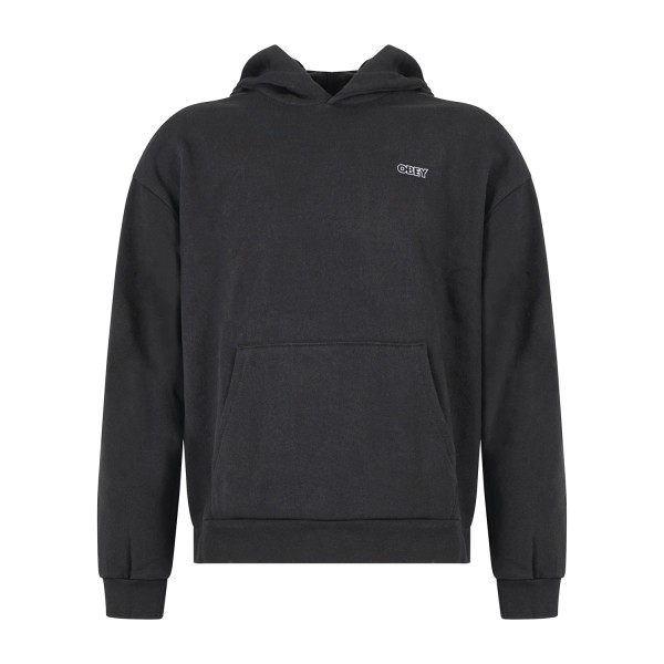 Obey - Felpa con cappuccio Treble Extra Heavy nera con stampa logo per uomo |