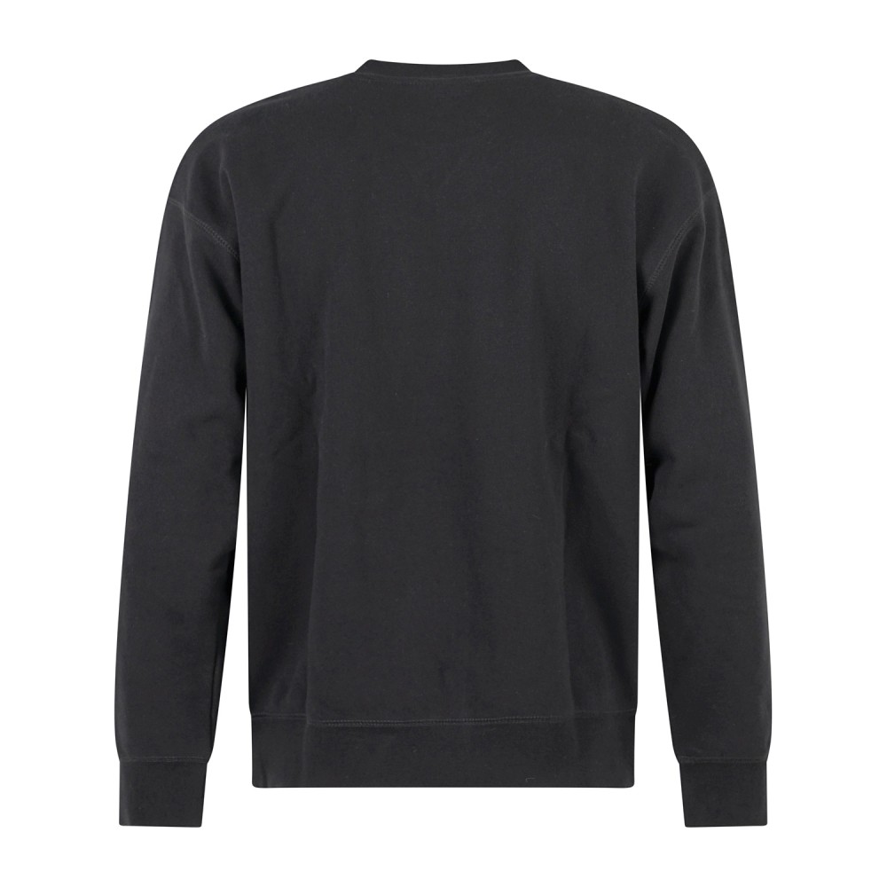 Obey - Felpa girocollo Established Works nera con ricamo logo per uomo |