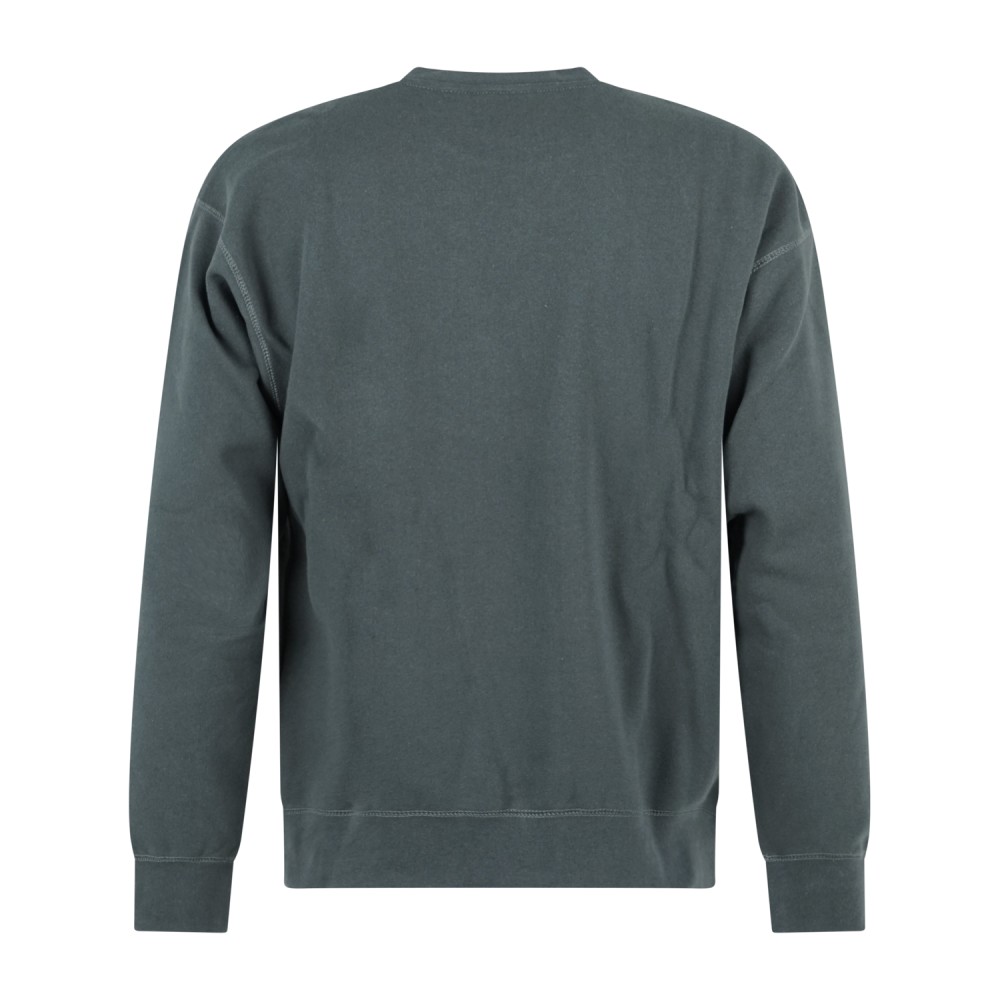 Obey - Felpa girocollo Established Works verde con ricamo logo per uomo |