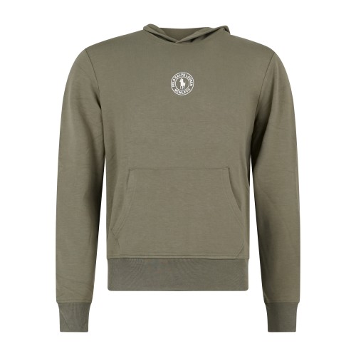 Polo Ralph Lauren - Felpa verde con cappuccio e stampa patch logo sul petto per