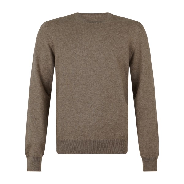 Gran Sasso - Maglione girocollo beige in cashmere per uomo | paricollo m/l