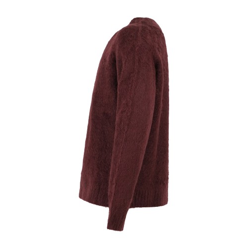 Daniele Alessandrini - Maglione girocollo bordeaux in misto lana effetto 2