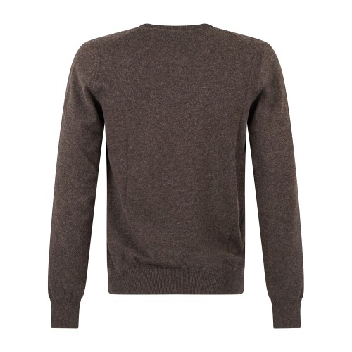 Gran Sasso - Maglione girocollo marrone in cashmere per uomo | paricollo m/l 2