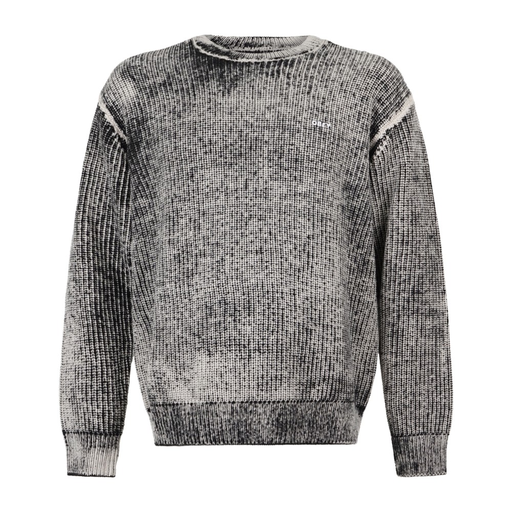 Obey - Maglione girocollo Spray Effect multicolore con logo ricamato per uomo |