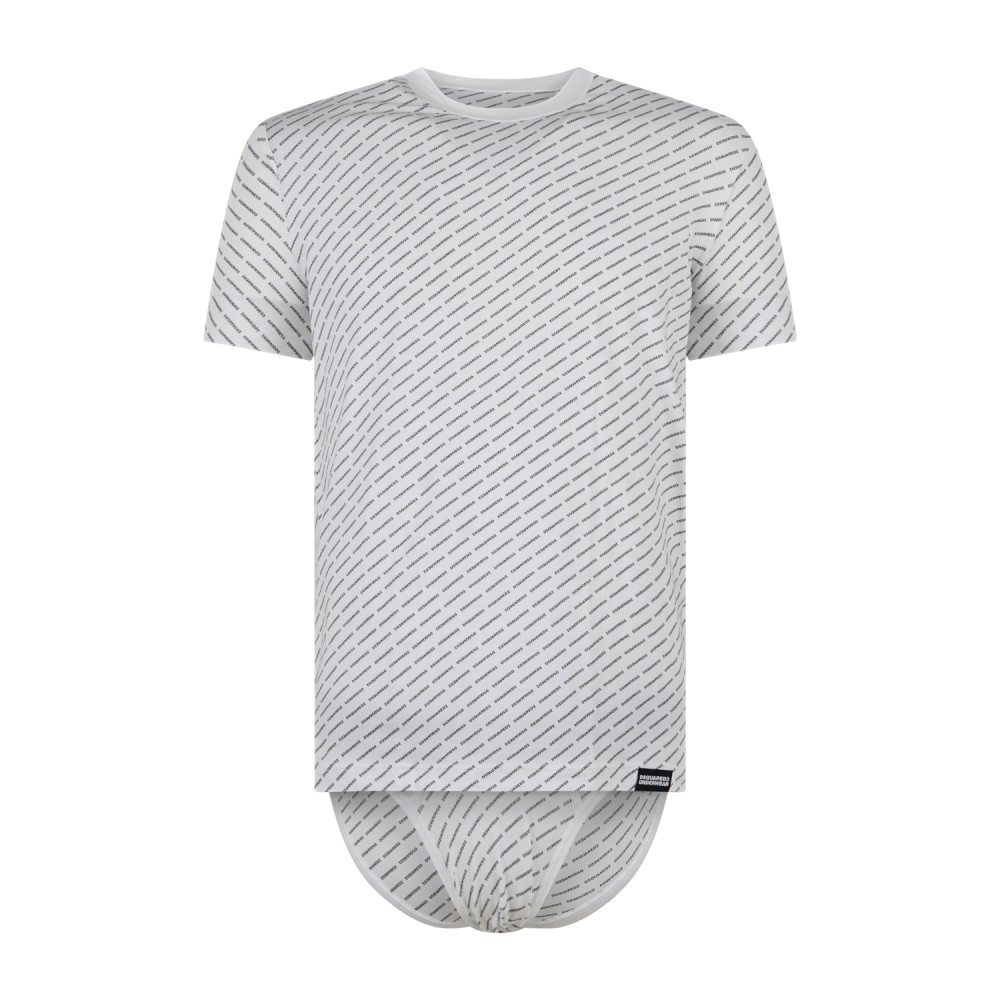 Dsquared2 - Set da due pezzi con t-shirt bianca manica corta e slip per uomo |