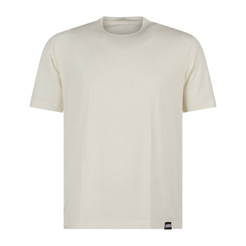 Dsquared2 - T-shirt girocollo beige in cotone patch logo retro per uomo |