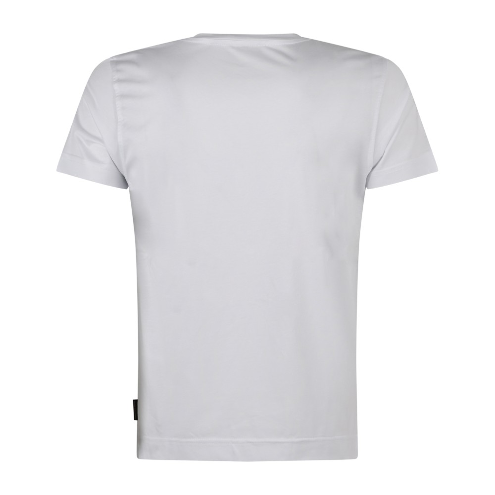 Daniele Alessandrini - T-shirt girocollo bianca in cotone per uomo | da127t013