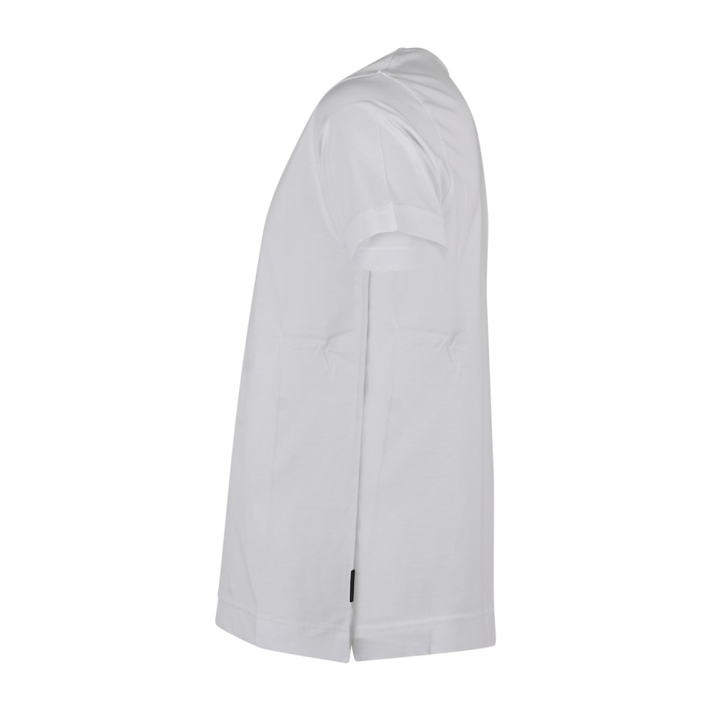 Daniele Alessandrini - T-shirt girocollo bianca in cotone per uomo | da127t013