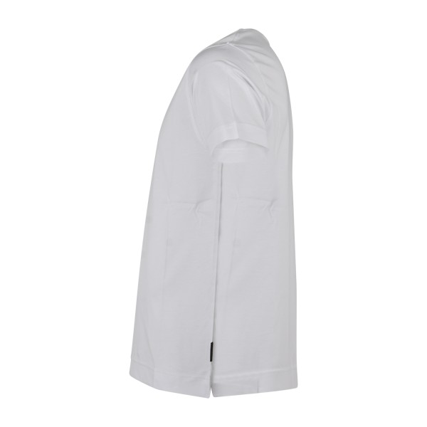 Daniele Alessandrini - T-shirt girocollo bianca in cotone per uomo | da127t013