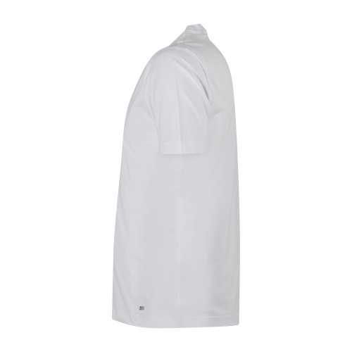 Markup - T-shirt girocollo bianca in cotone logo metallo regular fit per uomo | 2