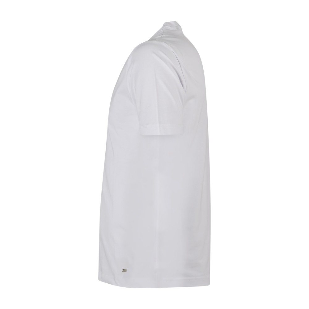 Markup - T-shirt girocollo bianca in cotone logo metallo regular fit per uomo |