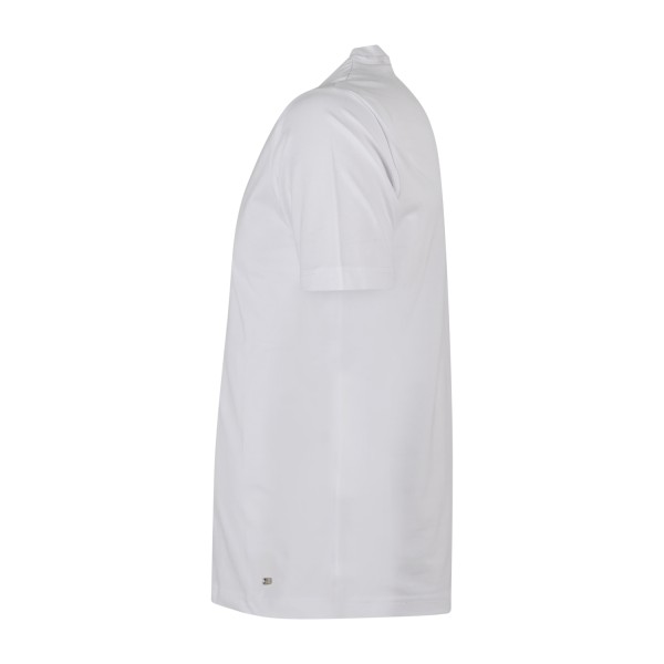 Markup - T-shirt girocollo bianca in cotone logo metallo regular fit per uomo |