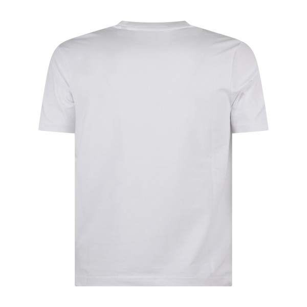 Markup - T-shirt girocollo bianca in cotone logo metallo regular fit per uomo |