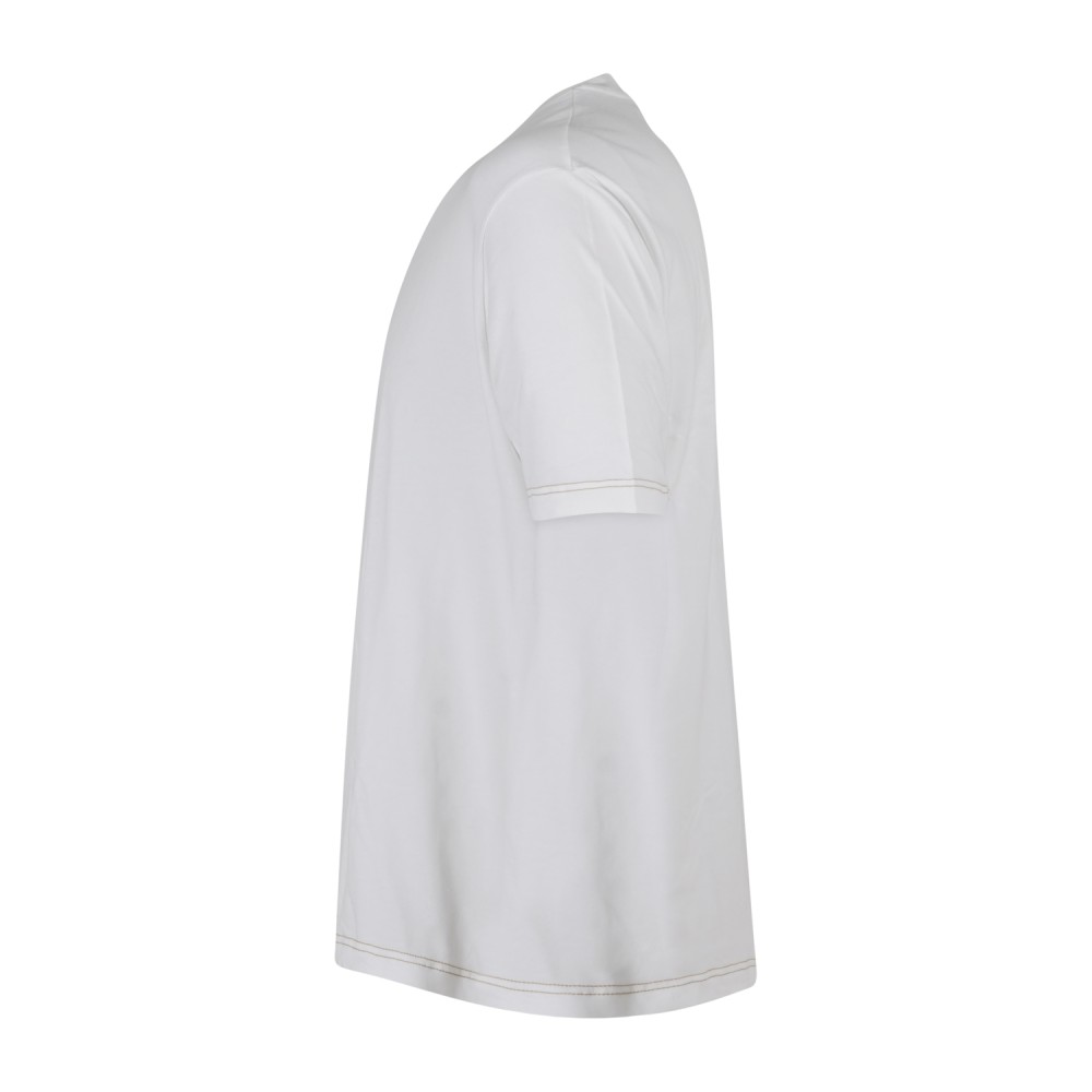Dsquared2 - T-shirt girocollo bianca in cotone patch logo per uomo |