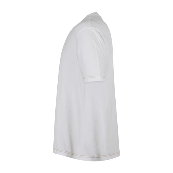 Dsquared2 - T-shirt girocollo bianca in cotone patch logo per uomo |