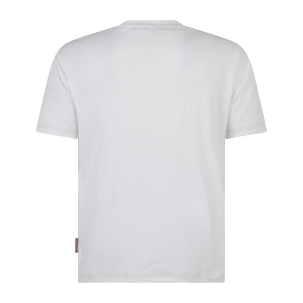 Dsquared2 - T-shirt girocollo bianca in cotone patch logo per uomo |