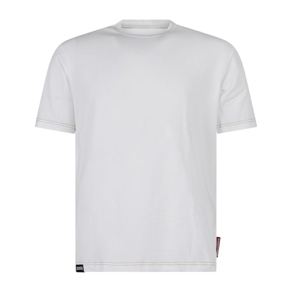 Dsquared2 - T-shirt girocollo bianca in cotone patch logo per uomo |