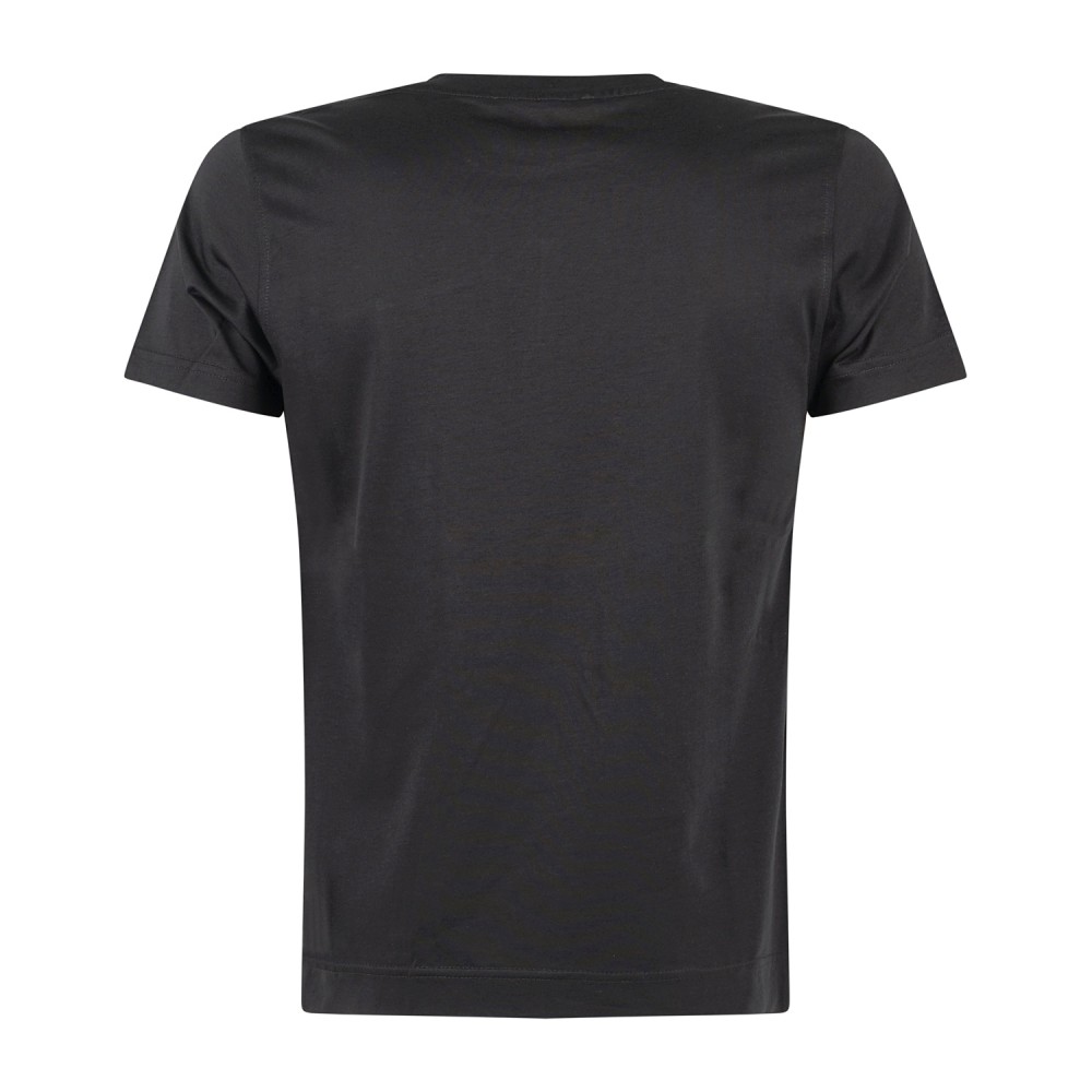 Daniele Alessandrini - T-shirt girocollo nera in cotone per uomo | da127t013