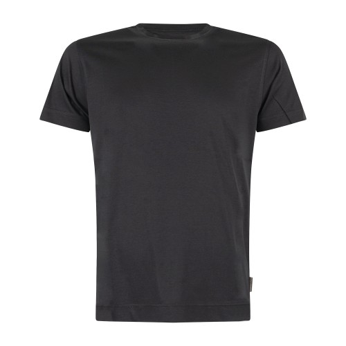 Daniele Alessandrini - T-shirt girocollo nera in cotone per uomo | da127t013
