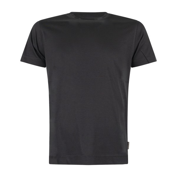 Daniele Alessandrini - T-shirt girocollo nera in cotone per uomo | da127t013