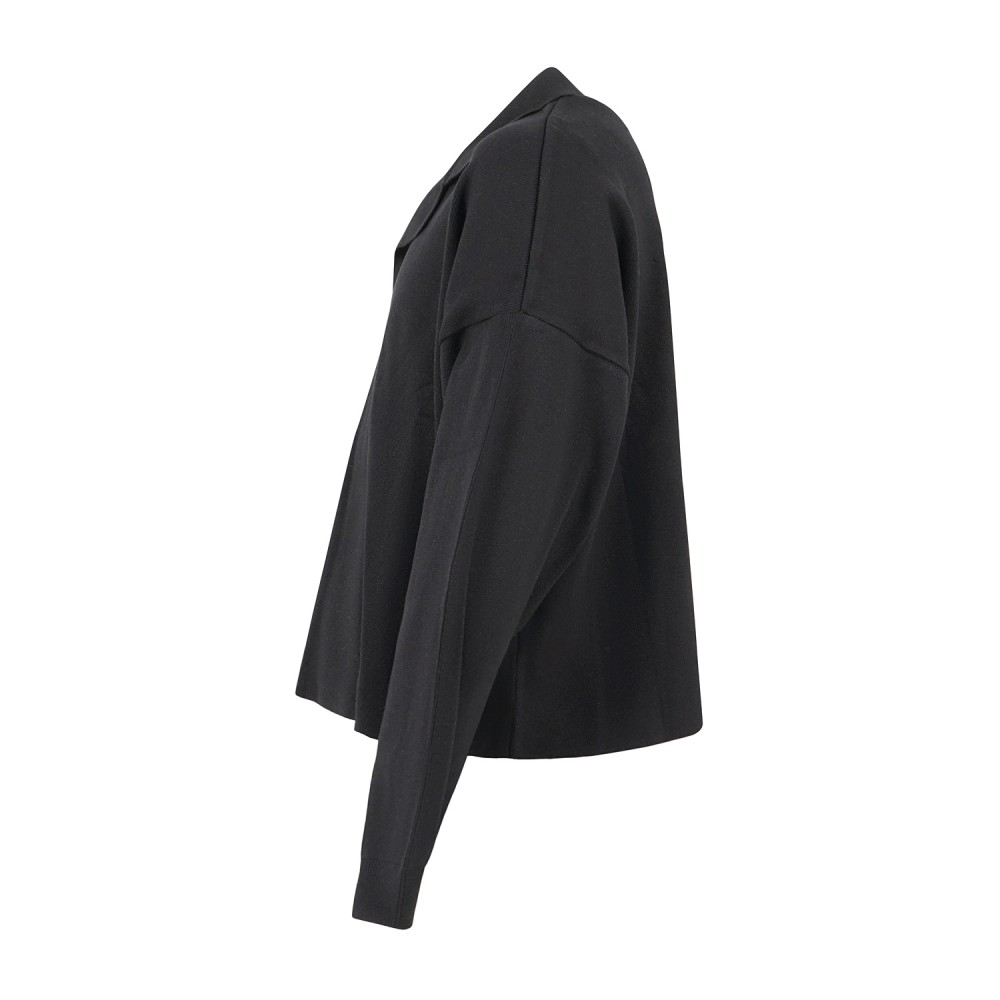 Marsem - Cardigan nero in viscosa crop fit per uomo | mrsm211 viscosa 090 nero