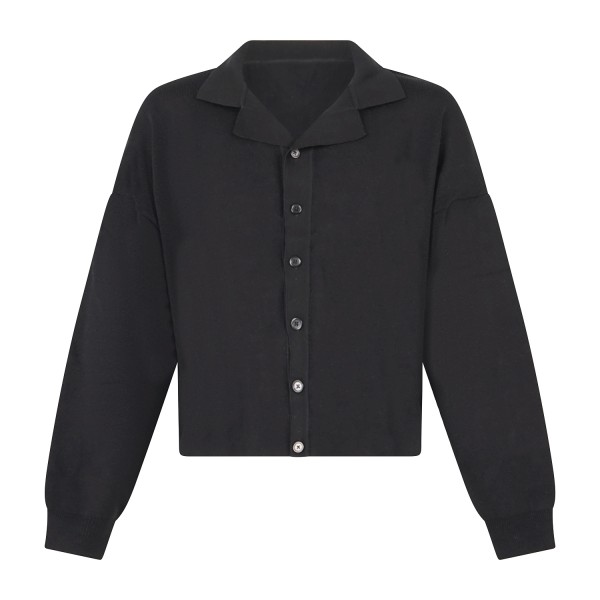 Marsem - Cardigan nero in viscosa crop fit per uomo | mrsm211 viscosa 090 nero