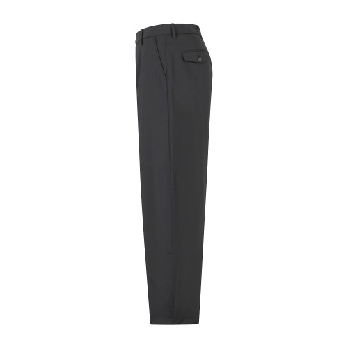 Marsem - Pantalone nero in frescolana con fondo a palazzo per uomo | p081 t300 2