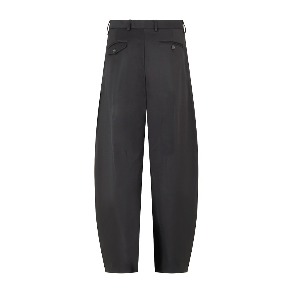 Marsem - Pantalone nero in poliviscosa con fondo a palazzo per uomo | p081 t299