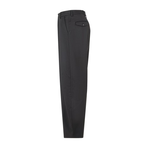 Marsem - Pantalone nero in poliviscosa con fondo a palazzo per uomo | p081 t299 2