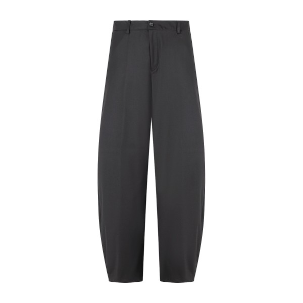 Marsem - Pantalone nero in poliviscosa con fondo a palazzo per uomo | p081 t299