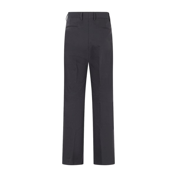 Marsem - Pantalone nero in tessuto tecnico con pence e fondo a palazzo per uomo
