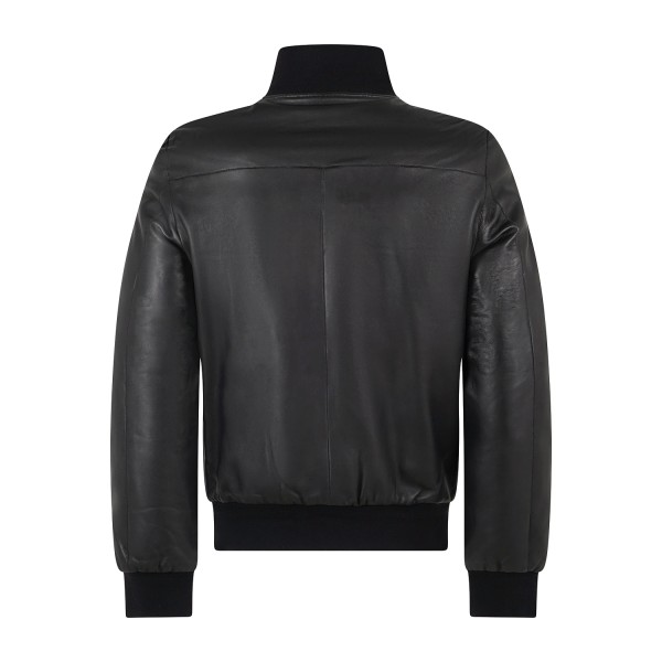The Jack Leathers - Giubbotto nero Derek Seamless reversibile in pelle o teflon