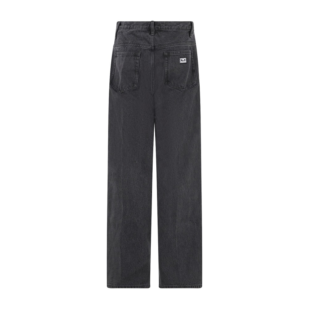 Obey - Jeans Boxcar denim nero 5 tasche straight Leg fit per uomo | 142010119