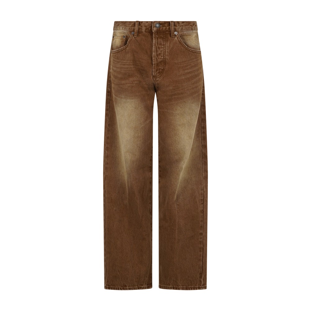 Obey - Jeans Boxcar marrone 5 tasche straight leg fit per uomo | 142010119