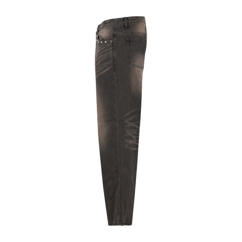 Obey - Jeans Studded Boxcar marrone 5 tasche con borchie straight leg fit per 2